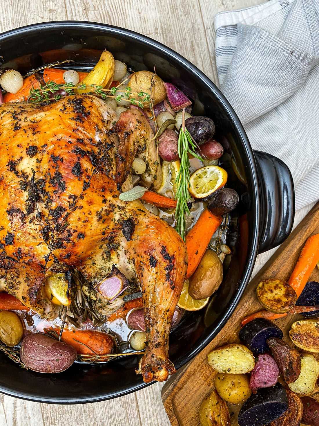 Dutch Oven Whole Roasted Chicken