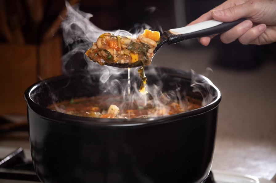 Mama's Minestrone Soup - Plant based, gluten free and kid approved! | Xtrema Pure Ceramic Cookware