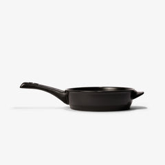 Xtrema professional black pure ceramic frying pan with handle and helper grip.