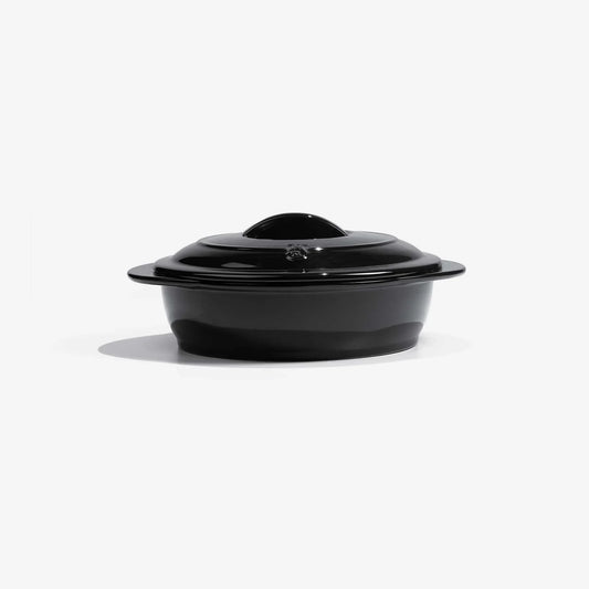 Xtrema pure ceramic covered casserole dish in polished black