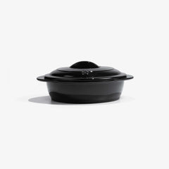 Xtrema pure ceramic covered casserole dish in polished black
