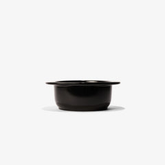 Xtrema pure ceramic cookware black pot centered on a white background.