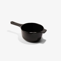 Xtrema black pure ceramic small saucepan with handle and side grip