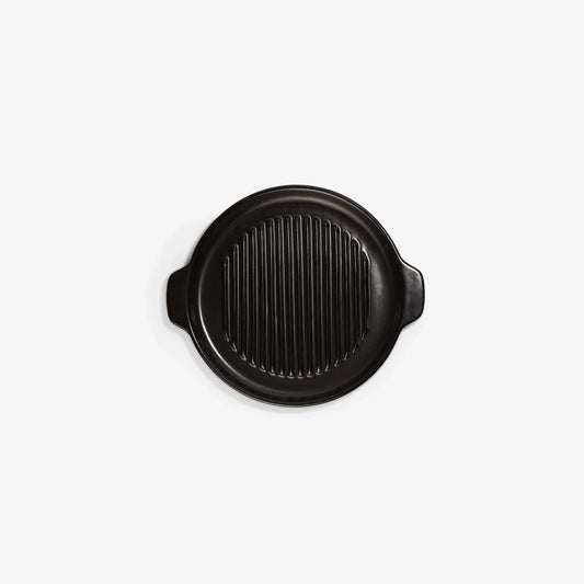 Xtrema black ceramic grill pan with ribbed interior and side handles
