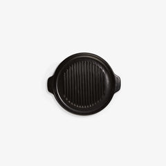 Xtrema black ceramic grill pan with ribbed interior and side handles