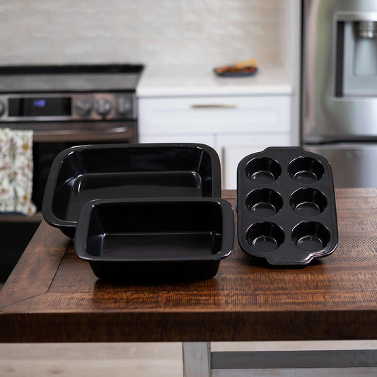 xtrema holiday baker's bundle - muffin pan - loaf pan - baking dish