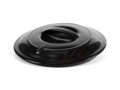 Black Xtrema pure ceramic cookware lid with handle on white background