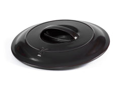A sleek, dark brown Xtrema pure ceramic cookware lid with a central handle.
